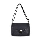 Schultertasche mit Schnalle, 27x9.3x18CM, schwarz