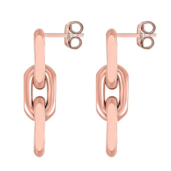 Reiner Edelstahl IP Rosa PlattierungOhrringe ca. 9,00g image number 3