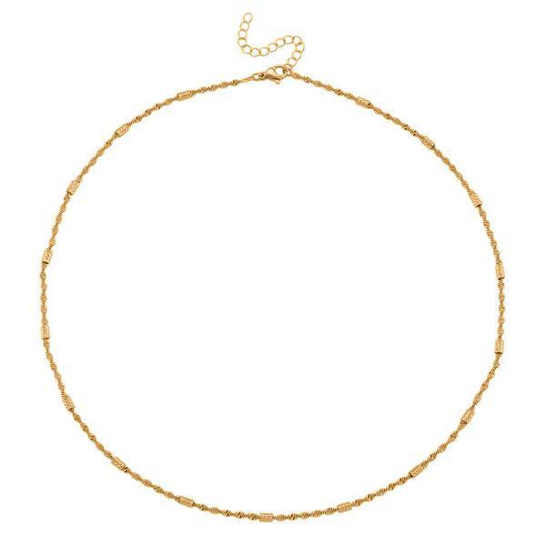 5er-Set Halsketten, ca. 45 cm + 5 cm Extender, Nickelfreies Messing Goldfarben image number 6