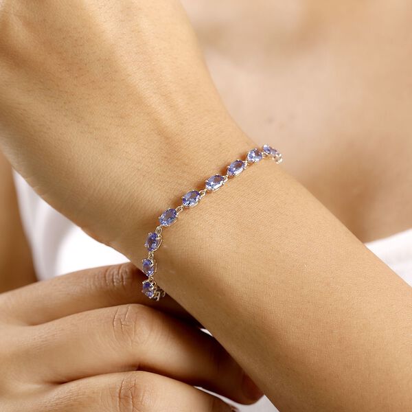 AAA Tansanit Armband in 585 Gelbgold, 19cm - 9,45 ct. image number 2