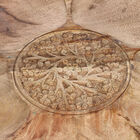 NAKKASHI - Handgeschnitztes drehbares Serviertablett aus Mangoholz, 40 cm Durchmesser, Antikes Finish image number 4