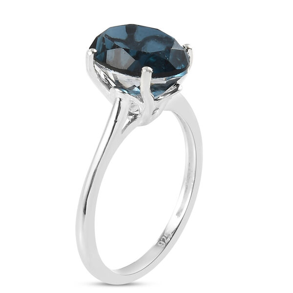 Indicolite Triplett Quarz-Ring, 925 Silber  ca. 3,15 ct image number 5