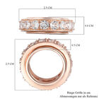 Künstlicher Diamant Spinning-Ring, Messing Rosévergoldet Ionenbeschichtung (Größe 17.00) image number 6
