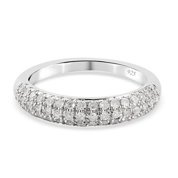Diamant Ring 925 Silber Platin-&Uuml;berzug