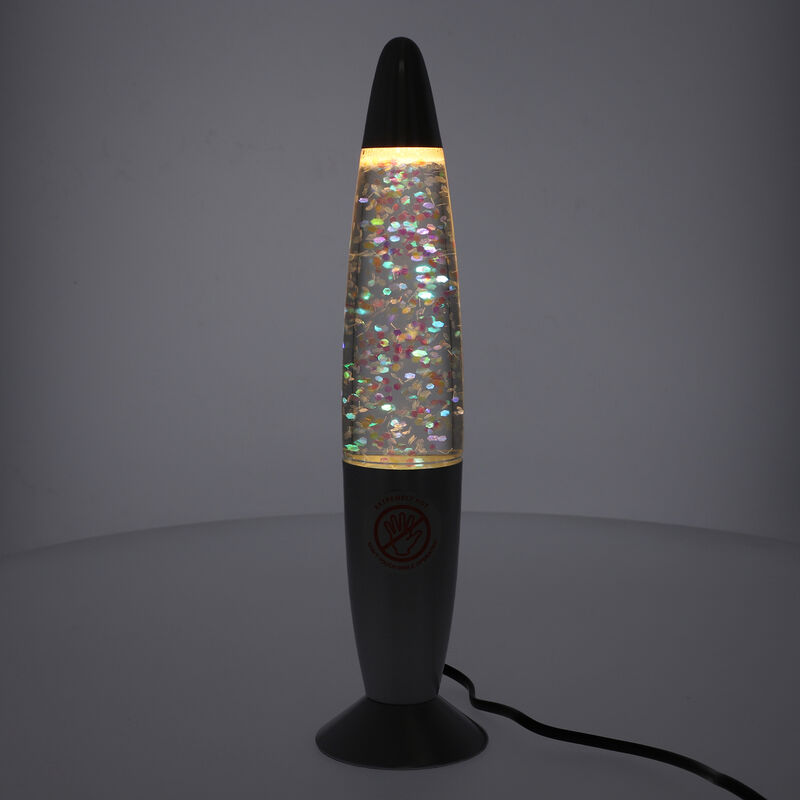 HOMESMART - dekorative Glitzerlampe mit entspannendem Lichtspiel, Höhe 33,5 cm, Transparent image number 0