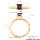 Rhodolit Granat Solitär Ring 925 Silber 585 Vergoldet image number 6