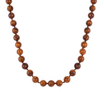 Skript Stein Halskette ca. 45 cm Reiner Edelstahl ca. 299,35 ct.