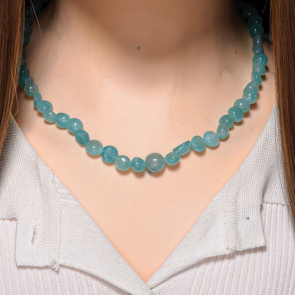 Amazonit Halskette, 45+5cm - 182,50 ct. image number 2
