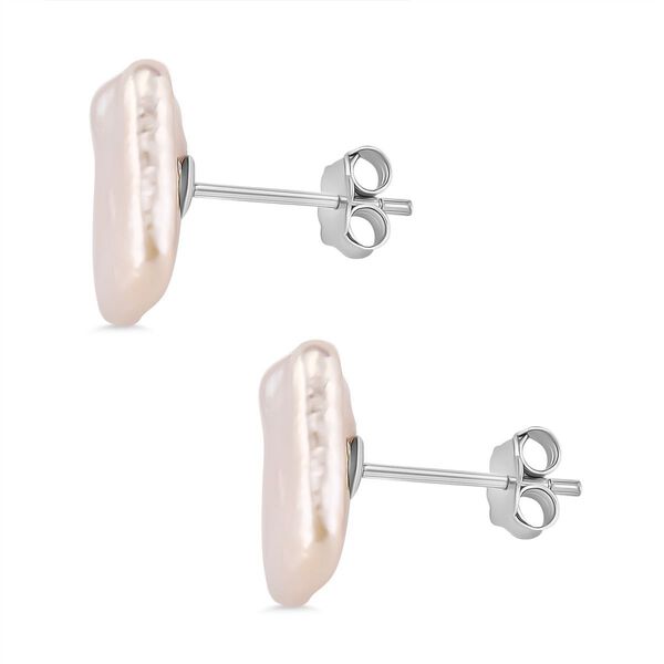 Keshi Perle Quadrat Ohrstecker image number 3