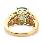 Pfau Triplett Quarz und Zirkon Ring 925 Silber vergoldet (Größe 17.00) ca. 3,56 ct image number 5