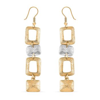 Geometrische Kristall-Ohringe in Gold- und Silberton