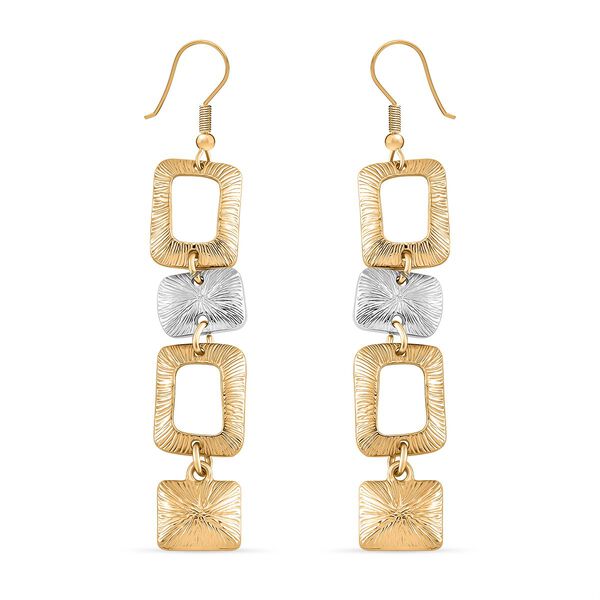 Geometrische Kristall-Ohringe in Gold- und Silberton image number 4