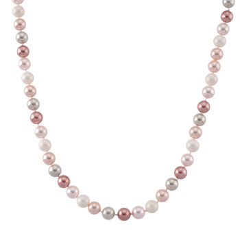 Mehrfarbige Muschelkernperle 60cm Halskette