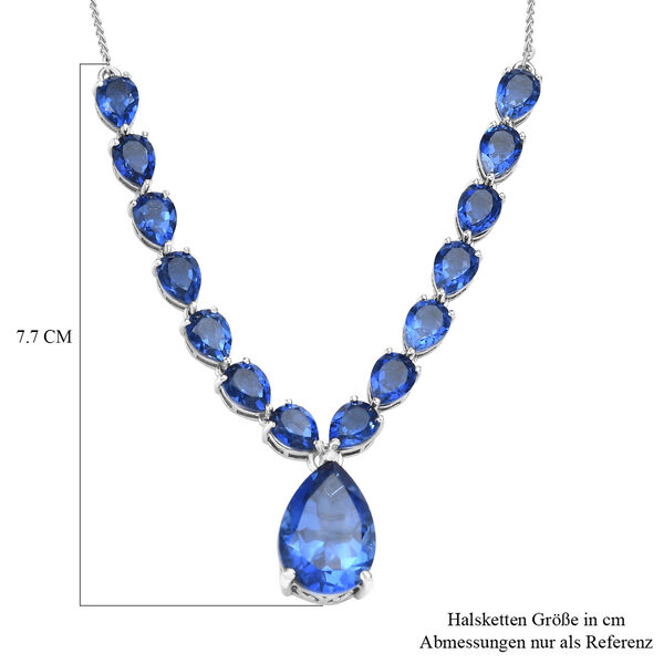 Ceylonfarbene Quarz-Halskette, 45cm, 925 Silber platiniert - 28,06 ct.&nbsp; image number 6