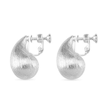 Designer-inspiriert- Tropfen Ohrringe, Messing, Silberfarben