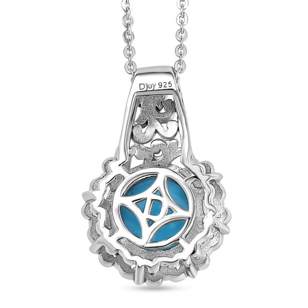 D joy AA Sleeping Beauty T&uuml;rkis Anh&auml;nger mit Kette, 925 Silber rhodiniert, 925 Silber Rhodiniert und 750 Gelbgold Vermeil ca. 1,90 ct. image number 5