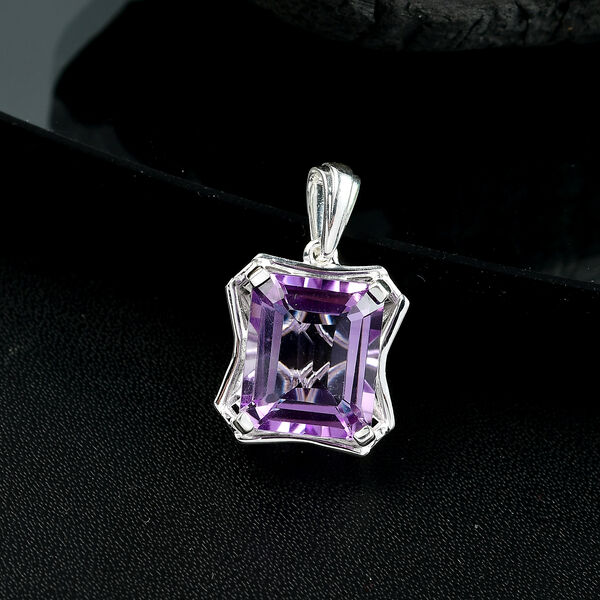 AA Rose De France Amethyst Anhänger 925 Silber ca. 6.28 ct image number 2