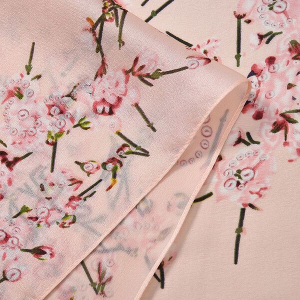 LA MAREY - 100% Maulbeeren-Seidenschal, Chiffon, 60x170 cm, Hellrosa image number 11