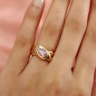 Natürlicher Äthiopischer Opal Solitär Ring 925 Silber 585 Vergoldet image number 2