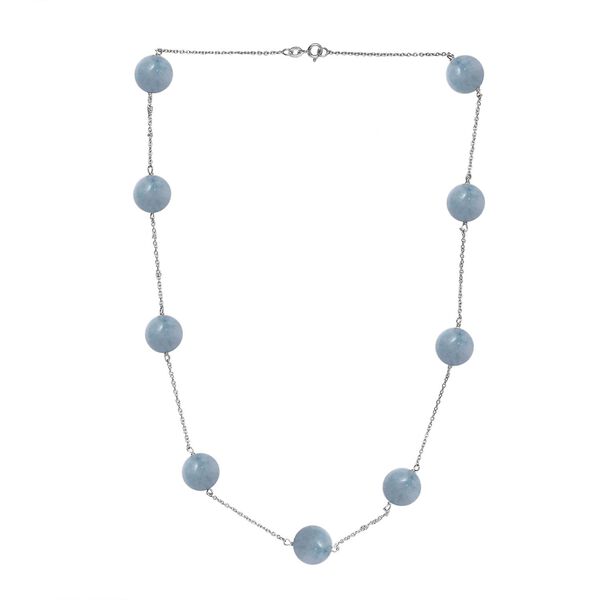 Aquamarin Halskette, 50 cm - 40 ct. image number 4