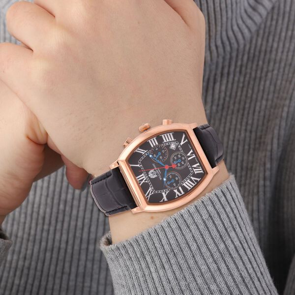 Wei&szlig;er Kristall Uhren 9.75 cm Reiner Edelstahl IP Rosa Plattierung image number 3