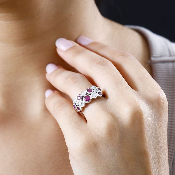 Afrikanischer Rubin und Moissanit-Ring - 1,59 ct. image number 3