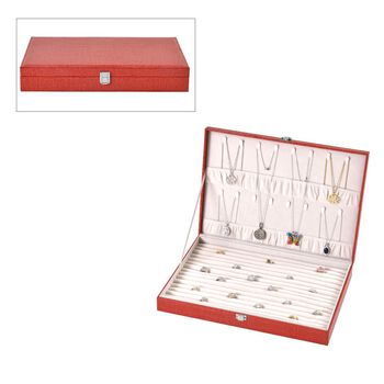 Ring Koffer, rot, Krokodilsmuster