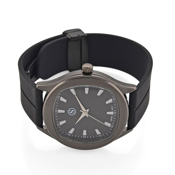 STRADA - Armbanduhr Schwarz Legierung, Zifferblatt Schwarz-Hydraulic, 3 ATM wasserdicht image number 4