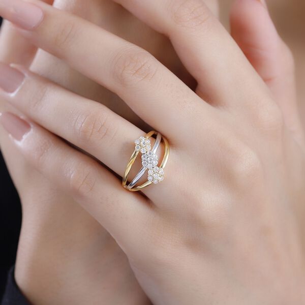 Moissanit Bicolor Ring, ca. 0,63 ct. image number 3