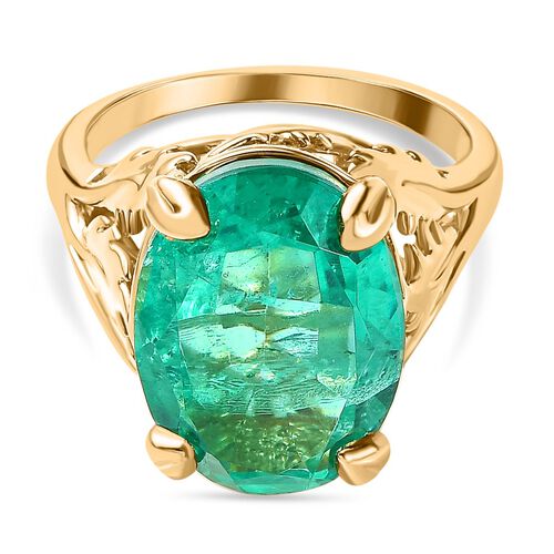 Smaragd Triplett Quarz Ring - 9,47 ct. image number 0