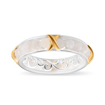 Wei&szlig;er Mondstein Ring - 7 ct.