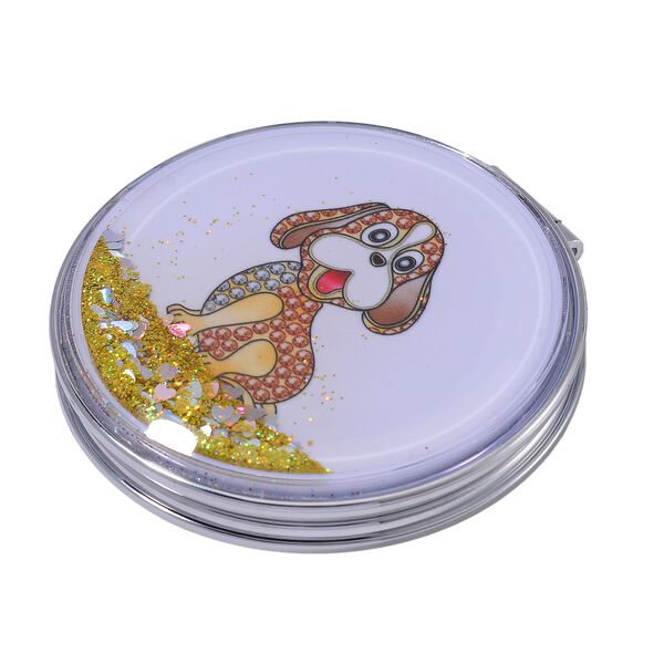 2er-Set - Mehrfarbiger Kristall-Schlüsselanhänger und Spiegel image number 2