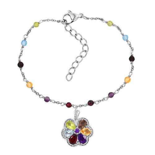 Mehrfarbiges Edelstein-Armband, 18 cm - 5,49 ct. image number 0