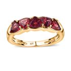 AAA Orissa Rose Granat Ring, 925 Silber Gelbgold Vermeil, (Größe 18.00) ca. 1.54 ct image number 3