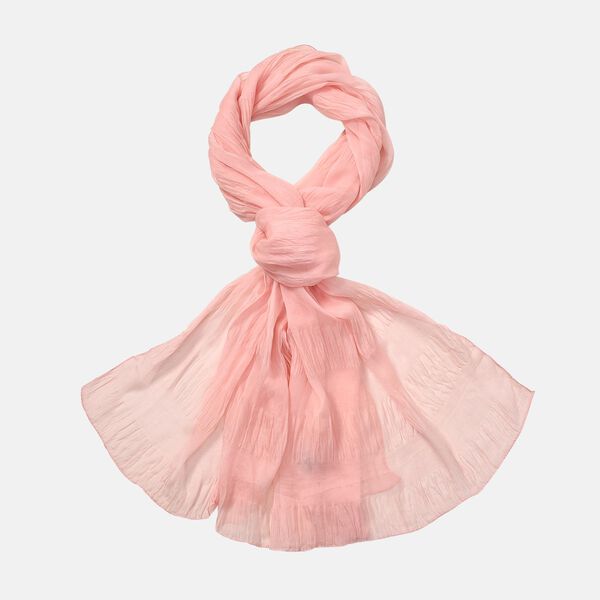 LA MAREY – 100% Maulbeer-Seidenschal Chiffon, 60x170cm, rosa image number 9