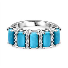 AA Sleeping Beauty T&uuml;rkis und Zirkon Ring - 2,31 ct.