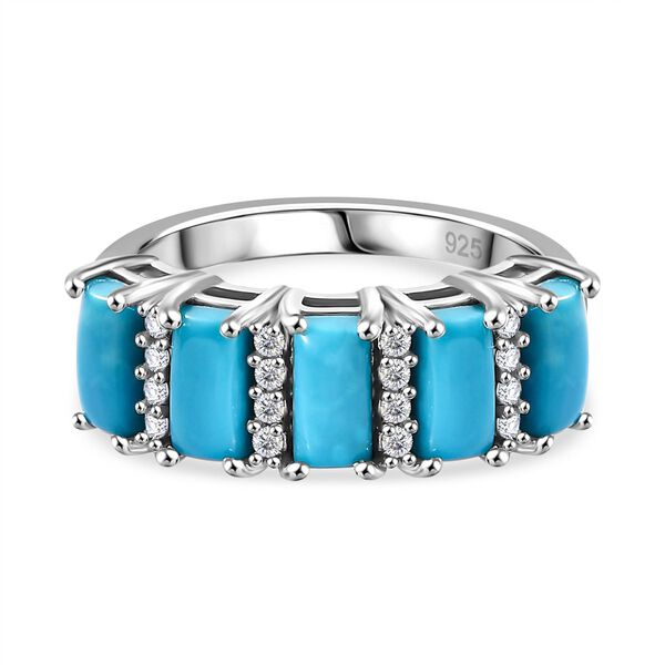 AA Sleeping Beauty T&uuml;rkis und Zirkon Ring - 2,31 ct. image number 0