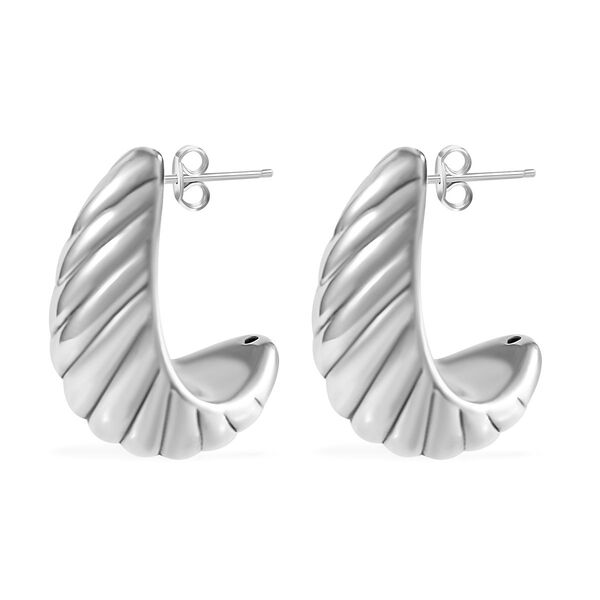 Elektroform Swirl halbe Creolen image number 2