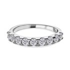 Moissanit Eternity Ring, 925 Silber platiniert (Größe 20.00), ca. 0.93 ct