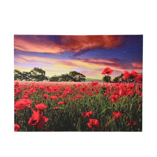 LED Leinwand Rahmen Digitaldruck Wandbild, Blumen, 30x40 cm image number 0
