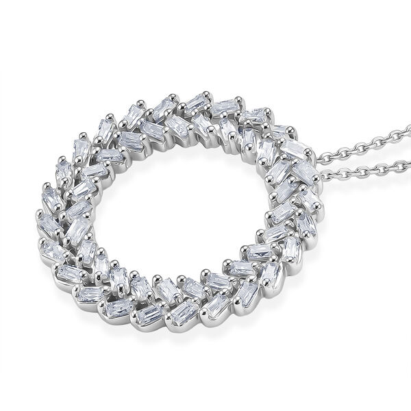 D'Joy Wei&szlig;er Diamant Schmuckset ca. 50 cm 925 Silber Rhodiniert (10-15 Werktage Lieferzeit) ca. 1.00 ct image number 3