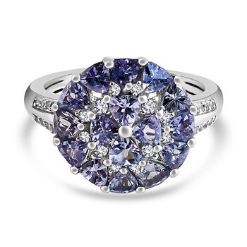 Tansanit und Zirkon Ring - 2,03 ct.