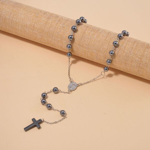 Terahertz, Hämatit Halskette ca. 66 cm + 5 cm Extender, Reiner Edelstahl ca. 170.00 ct image number 1