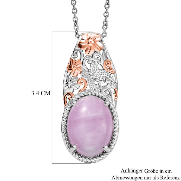 EverTrue Kunzit zweigarbiger Anh&auml;nger mit 50cm Kette - 11,41 ct. image number 6