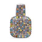 Natürlicher Champagner Diamant P, Grüner Diamant Anhänger 925 Silber platiniert ca. 1.00 ct