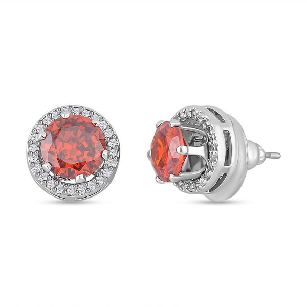 3er-Set- weiße, gelbe und rote Zirkonia-Ohrringe - 5,10 ct. image number 2