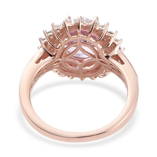 Martha Rocha Kunzit und Zirkon Ring 925 Silber Rosé Gold-Überzug image number 5
