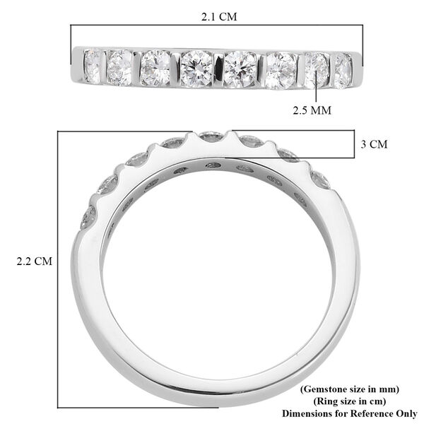 RHAPSODY Diamant zertifiziert VS E-F Band Ring 950 Platin  ca. 0,50 ct image number 5