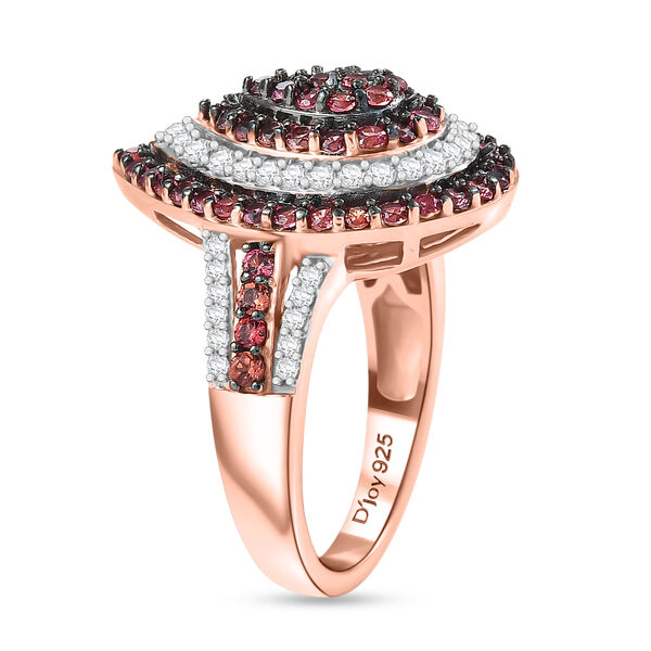 D'Joy AA Padparadscha Saphir und Zirkon Ring - 1,87 ct. image number 4