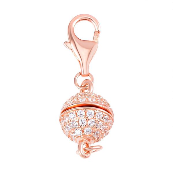 TOUCH und LOCK Zirkonia Magnetverschluss in ros&eacute;vergoldetem Silber